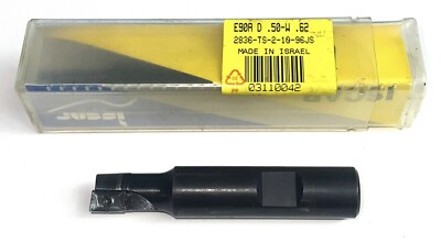 1/2'' ISCAR E90A D.50-W.62 INDEXABLE END MILL 5/8'' SHANK STOCK #EM1311