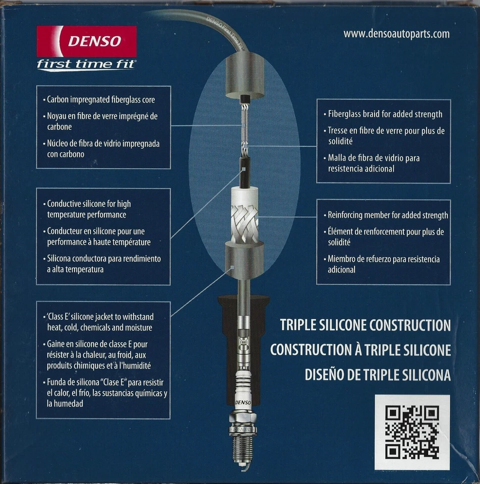 Juego de cables de bujía de encendido DENSO para FORD F150 F250 F350 Super Duty 6,2 L V8 Foto 3 de 3