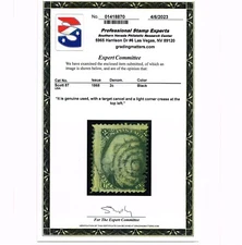 AFFORDABLE GENUINE SCOTT #87 FINE USED PSE CERT WELL DEFINED E-GRILL 1868 NBNC