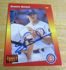 Shawn Boskie Autographed Signed 1992 Triple Play #246 Card MLB Baseball Cubs