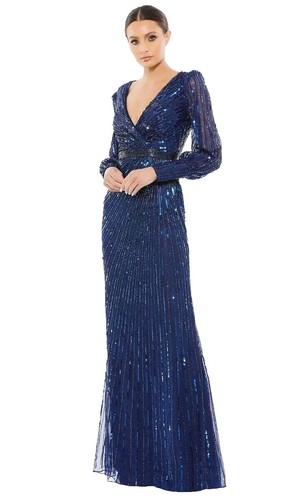 gianni bini moor allover sequin long sleeve wrap dress