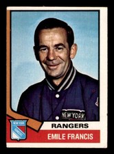 1974 Topps Hockey #9 Emile Francis VG