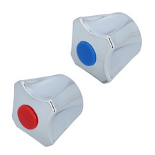 Wasserhahn Knopf Oberteil Chrom Hahn 1/2 Rechteckig Kunststoff Armatur NEU