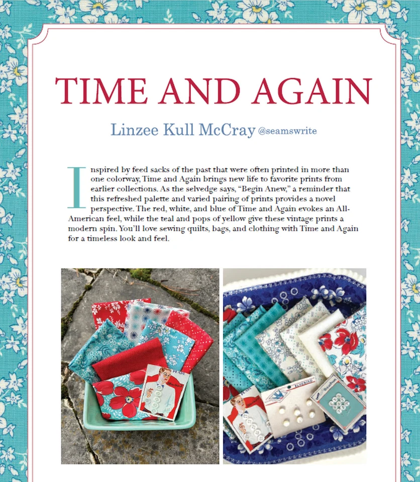 Time and Again Moda Charm Pack 42 100% Cotton 5" Precut Fabric Squares - Image 4 of 4