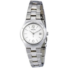 Seiko SXDC47 Quartz Silver Dial Stainless Steel Ladies Wrist Watch  MSRP $285!