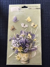Marjolein Bastin Nature  s Garden 3-D Stickers Butterfly Bouquet Purple Colorbok