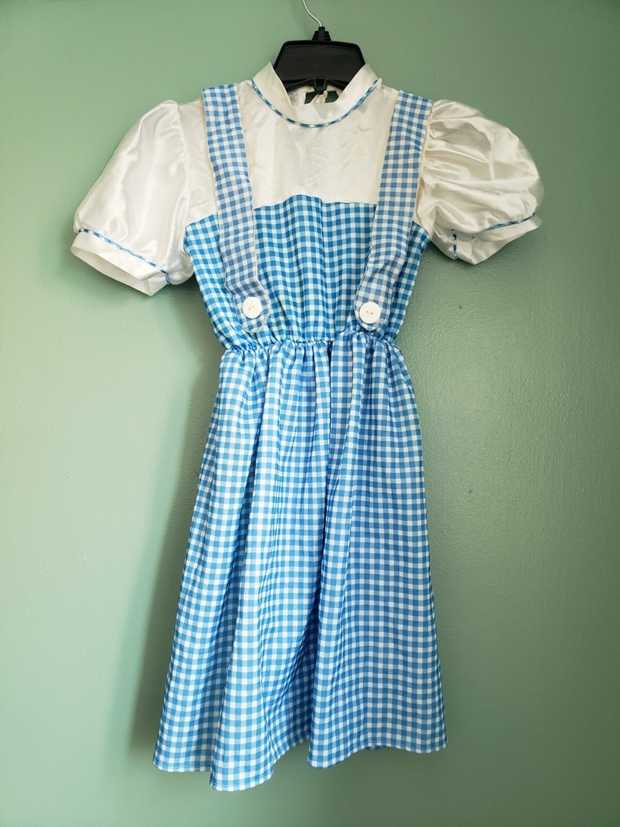 RUBIES WIZARD OF OZ DOROTHY BLUE PLAID GINGHAM HALLOWEEN COSTUME DRESS UP M  8 10 | eBay