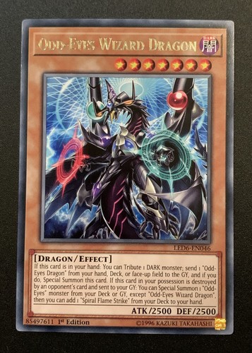 Odd-Eyes Wizard Dragon - LED6-EN046 - Rare - 1st Edition - YuGiOh TCG