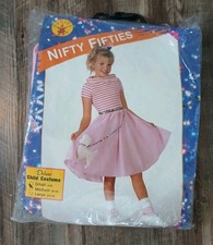 Rubies Nifty Fifties Costume Sock Hop Poodle Skirt Blouse 50s Childs M 8-10 Girl