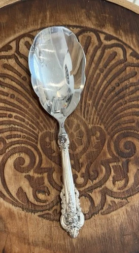 Grand Baroque Silver Scalloped Rice Spoon