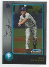 2018 Bowman Draft 1998 Chrome 20th Anniversary Ryan Weathers #98B-RW Padres
