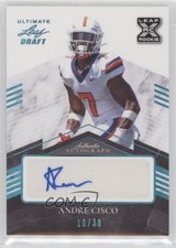 2021 Leaf Ultimate Draft Platinum Spectrum /30 Andre Cisco #BA-AC1 Auto f1i