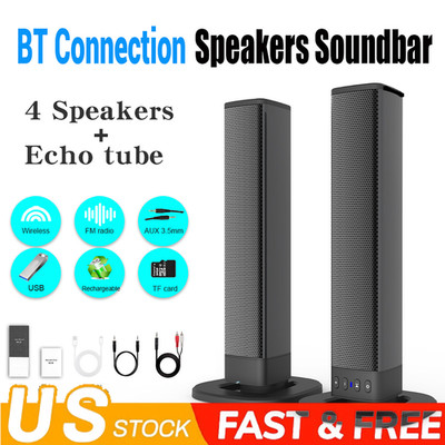 Soundbar Wireless Bluetooth Speaker Long Strip Stereo Sound System TV PC Desktop