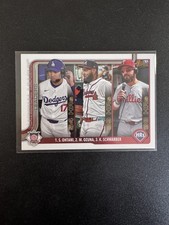 2025 Topps #144 Shohei Ohtani / Marcell Ozuna / Kyle Schwarber Golden Mirror