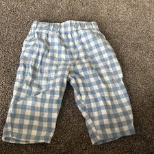 Vintage 80s Baby Mine Along Blue Checkered Pants 6-9m
