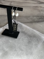 Oval Single Pink Pearl Drop Earrings Honora Collection 925 Sterling Silver New