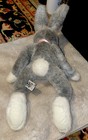 Russ Berrie Sundance Easter Bunny Rabbit Plush 13" Poseable Ears Gray White — photo 4