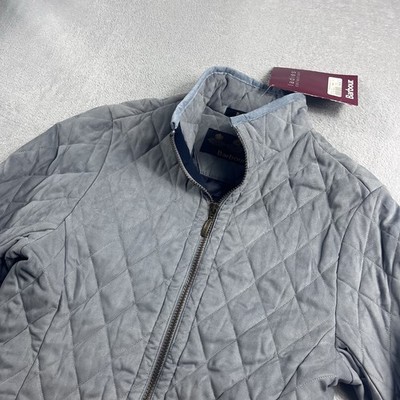 Barbour Malvern Saddlery LTD Quilted Jacket Womens Size 6 Light Blue NWT
