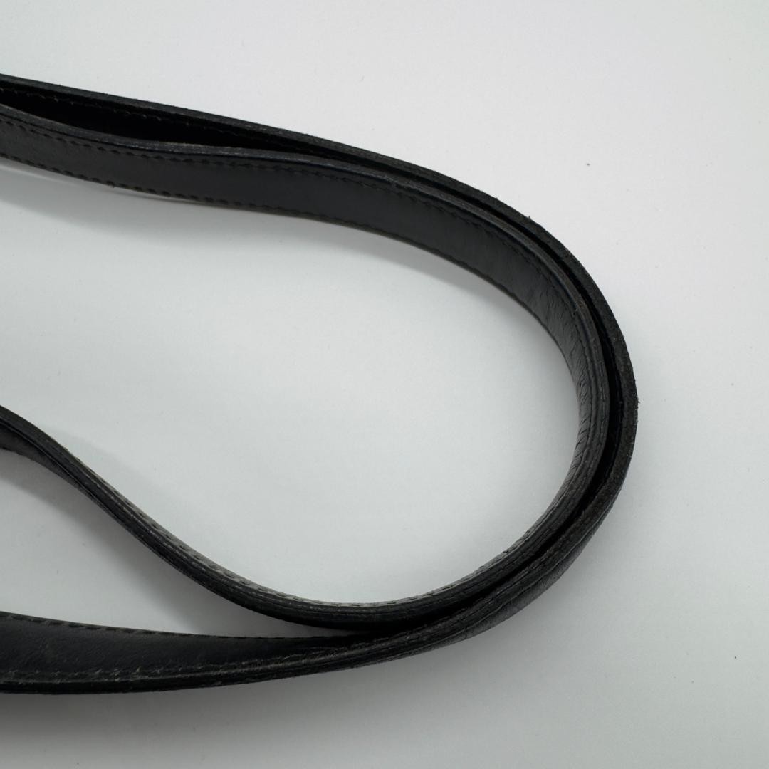 Gucci GG Leather Tote Bag Black Gold Embossed Logo Authentic Used thumbnail 18