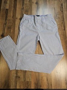 J. Crew Crewcuts Thompson Seersucker Chino Pants Youth Boys Size 16 Preppy...