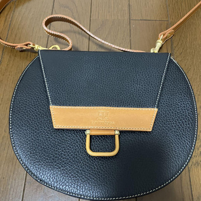 Courreges Shoulder Bag Round Black