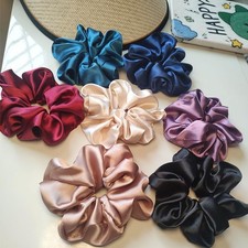 7 Pezzi Elastici per Capelli Satin Grande Elastici Capelli girl Morbido Capelli