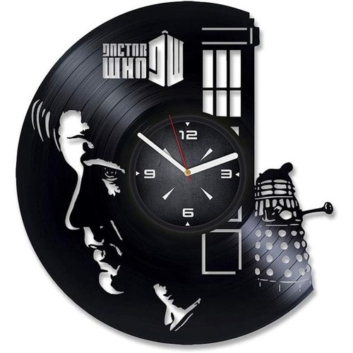 Doctor Who Eleventh Doctor Matt Smith Vinyl Cutout Battery Powered Walk Clock