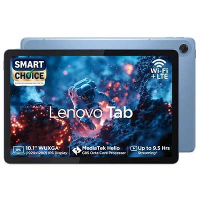 Lenovo Tab| 10.1'' Display| 4G (LTE) + Wi-Fi (Calling)| 4GB RAM + 128GB ROM