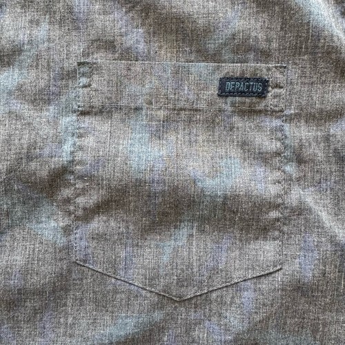 Camisa para hombre Depactus grande gris manga corta abotonada - Imagen 3 de 5