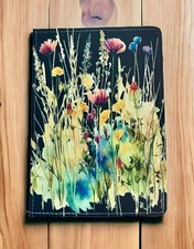 Wildflowers faux leather journal cover