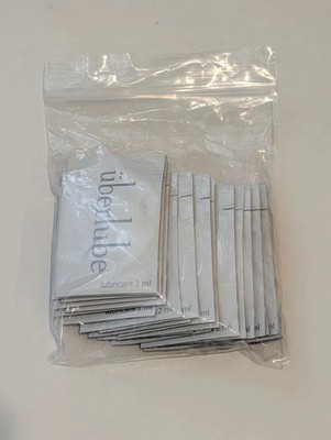 Uberlube 100 Sample Travel Packs 2mL Each 200mL Total Silicone Personal Care