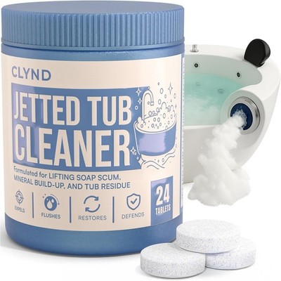 Jeted Tub Cleaner for the Jets and the Tubes 24 Tablets Hot Tub Cleaner NEW FRE