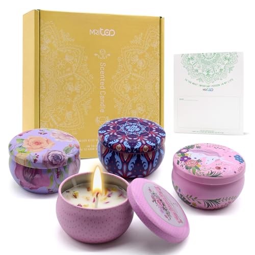 Scented Candles Gift Sets for Women Soy Wax Aromatherapy  Assorted colors 