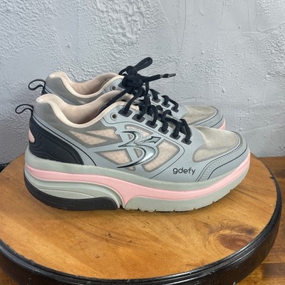 Gravity Defyer Athletic Shoes Womens 9.5 Gray Pink VersoShock Comfort Trendy Wal
