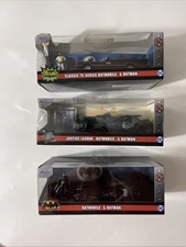 Lot Of 3 Batmobiles Classic , Justice League & Batman Jada Toys
