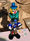 vintage hand blown murano art glass clown