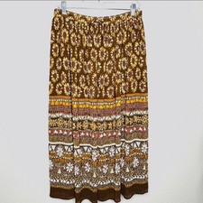 90s Alfred Dunner Hippie Boho Broomstick Skirt Size 12