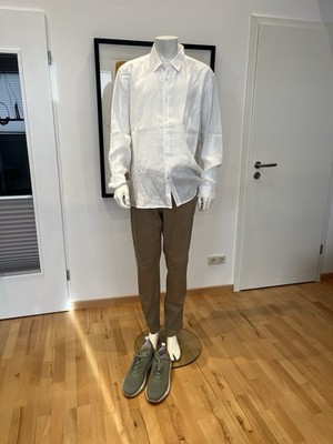 * BOSS Regular FIT * weißes hochwertiges Leinenhemd Hemd  GR. 3XL