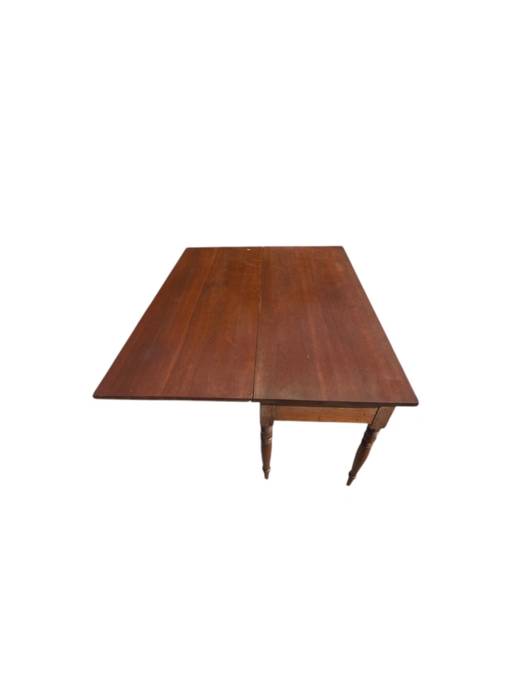 Antigua consola Sheraton 2 cajones vestíbulo de trabajo mesa nogal 1820 casa de campo Foto 3 de 4