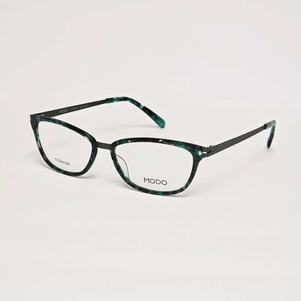 Gafas ovaladas de titanio ultraligeras para mujer MODO 4500 en verde tortuga | 49 mm Foto 2 de 4