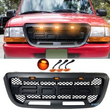 Front Grille Wletterled For Ford Ranger Grill 2004-2011 Mesh Hood Grille Black