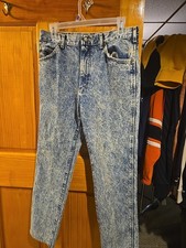 Vintage 1980s LEE RIDERS ACID WASH JEANS MENS 32×32. FIT MORE 30×30.MADE IN USA