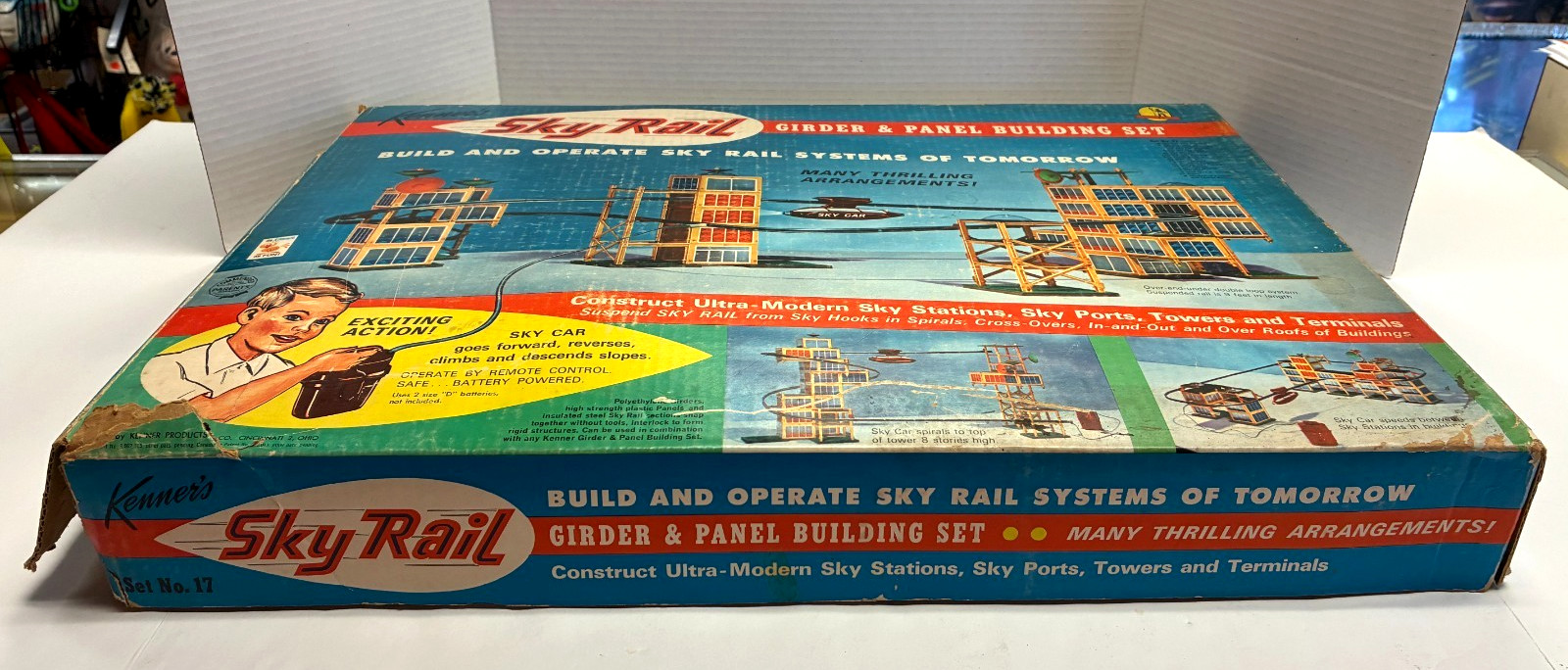 E2 Kenner Sky Rail Girder & Panel Building Set #17 AS IS Original Box 1961