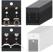 Earring Cards Holder 100 Pcs Black Velvet Plastic Jewelry Display