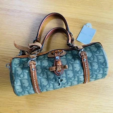 Christian Dior Trotter Romantic Handbag Mini Boston Bag Vert Olive Vintage Heart