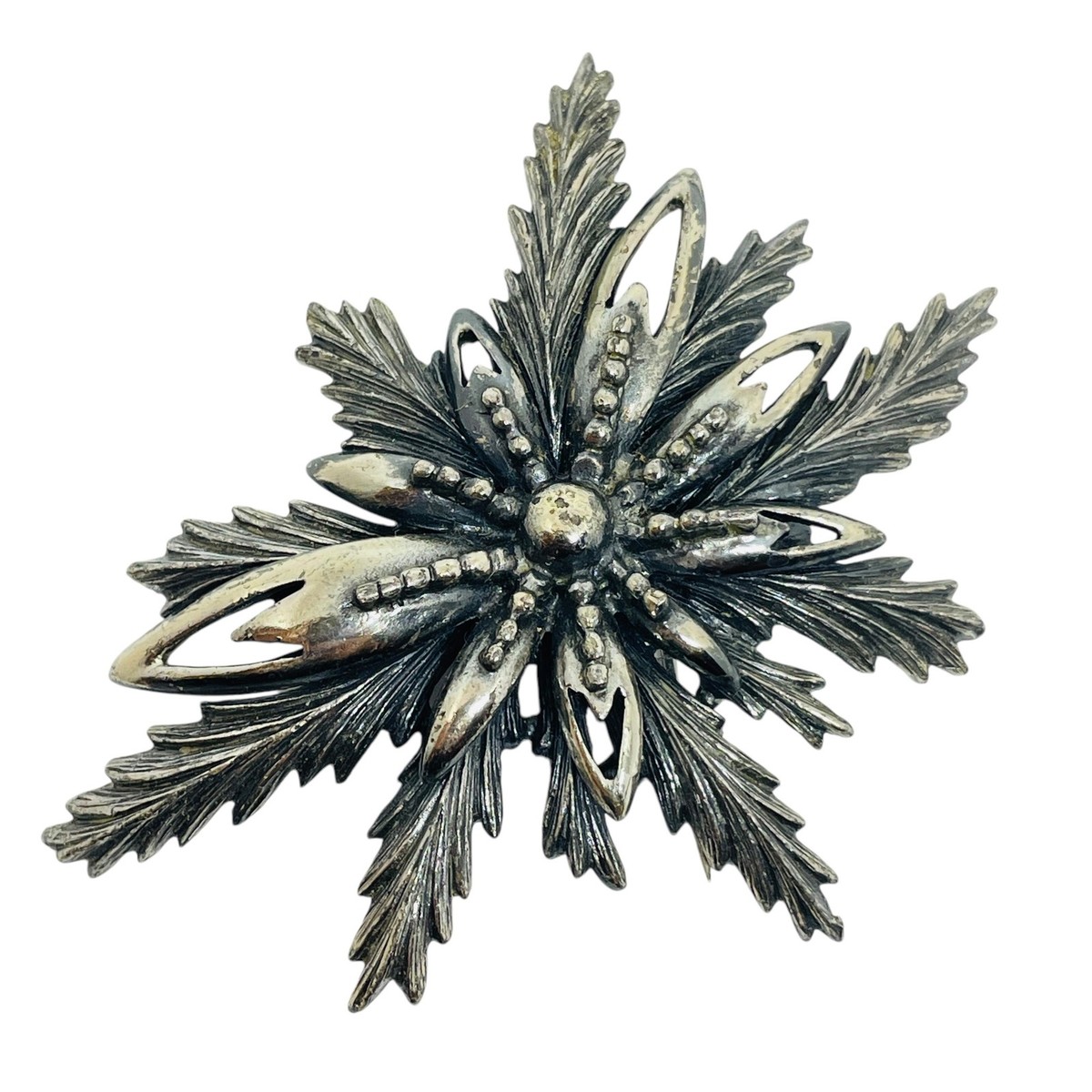 BOTTICELLI signed silver tone rhinestone designer brooch View 2