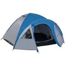 Doppelwandzelt Kuppelzelt 4 Personen Blau Out...