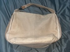 BRUNO ROSSI Beige/Tan Leather Large Shoulder Handbag Purse Hobo - Needs Cleaned