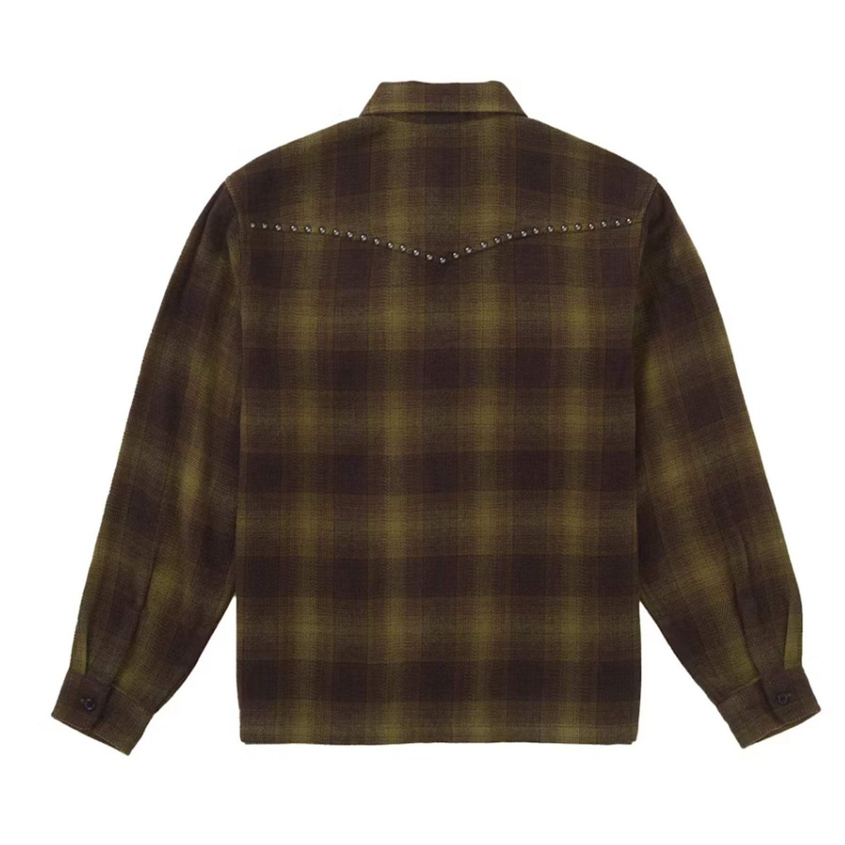 Supreme Studded Shadow Plaid Zip Up Shirt Green | eBay