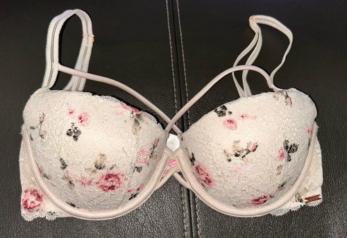 Victoria’s Secret PINK Date Push Up Bra 32D Floral - Picture 1 of 5